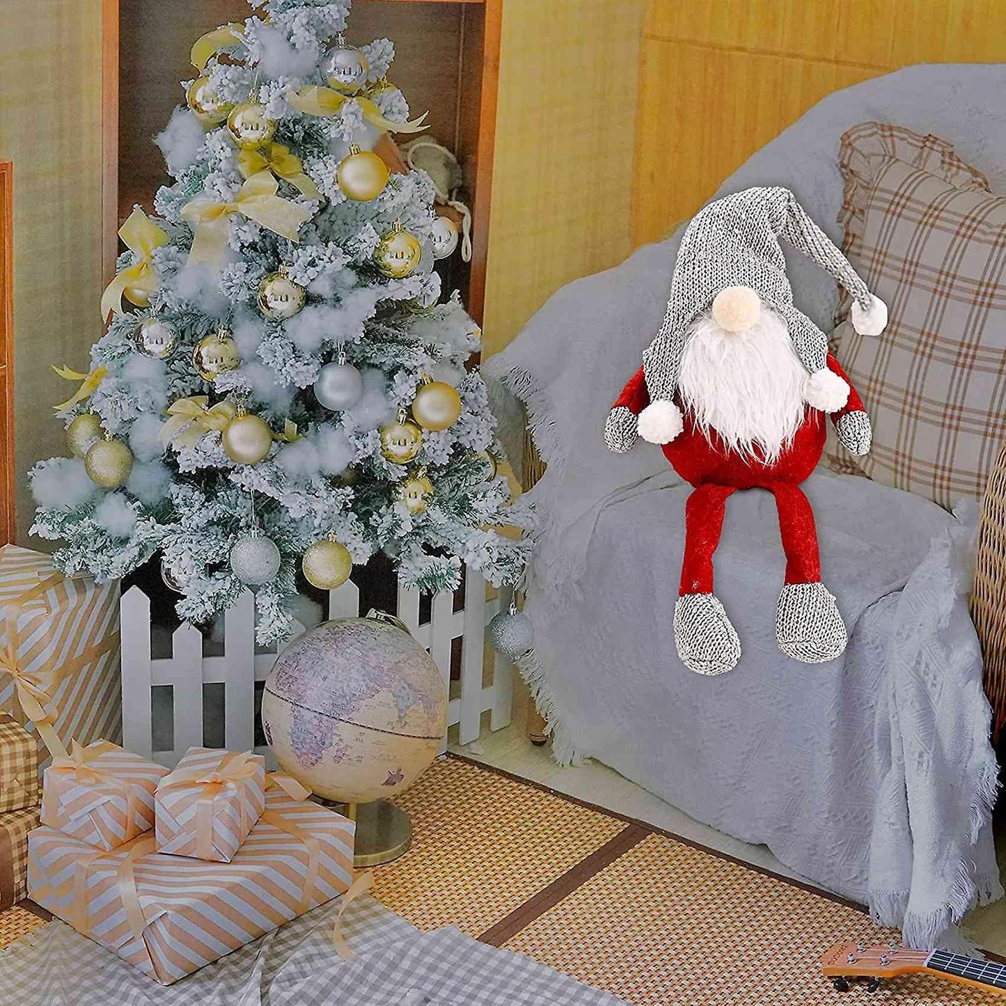 Christmas Gnome Plush Gnome Decoration Faceless Doll Pink