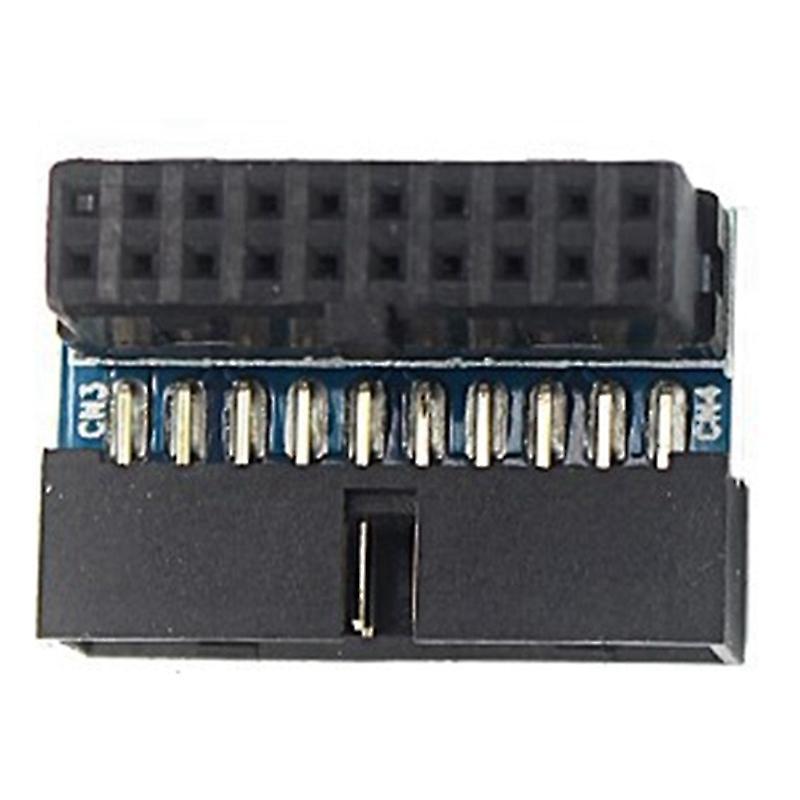 Black Usb 3.0 20pin Male to Female L Turn Right Angle Power Adapter