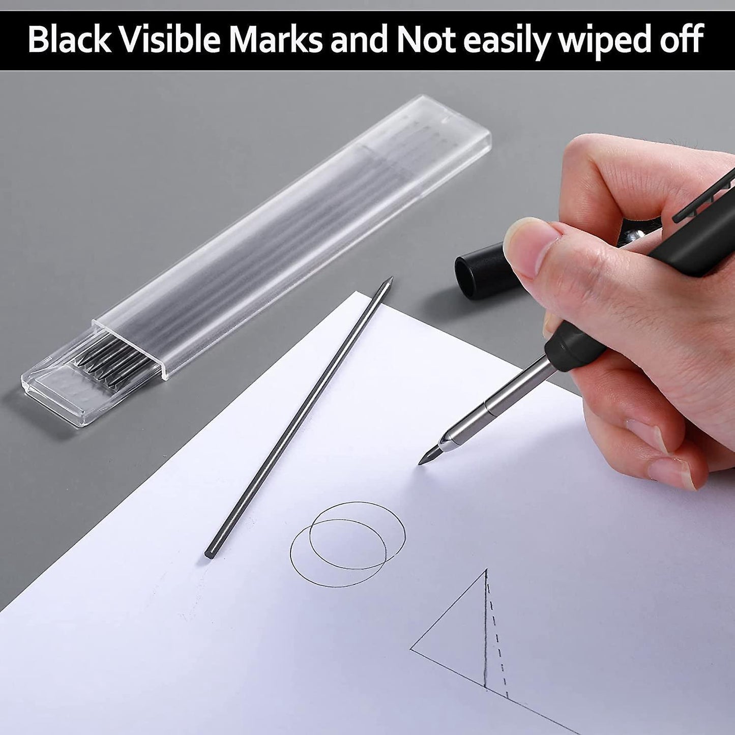 24 Pieces Black 2.8mm Hb Refill Leads for Carpenter Pencil