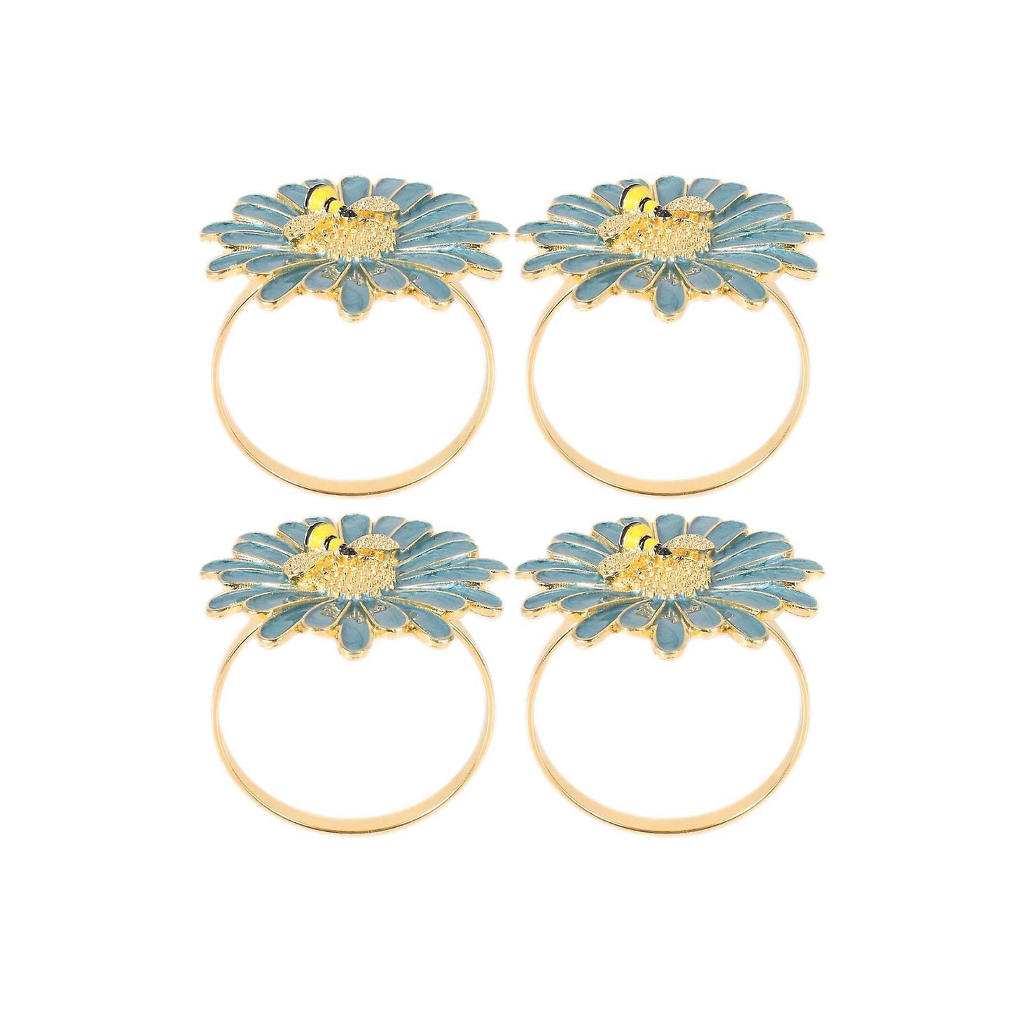 Napkin Ring 4piece Set,little Bee Napkin Holder Ring Table Decoration