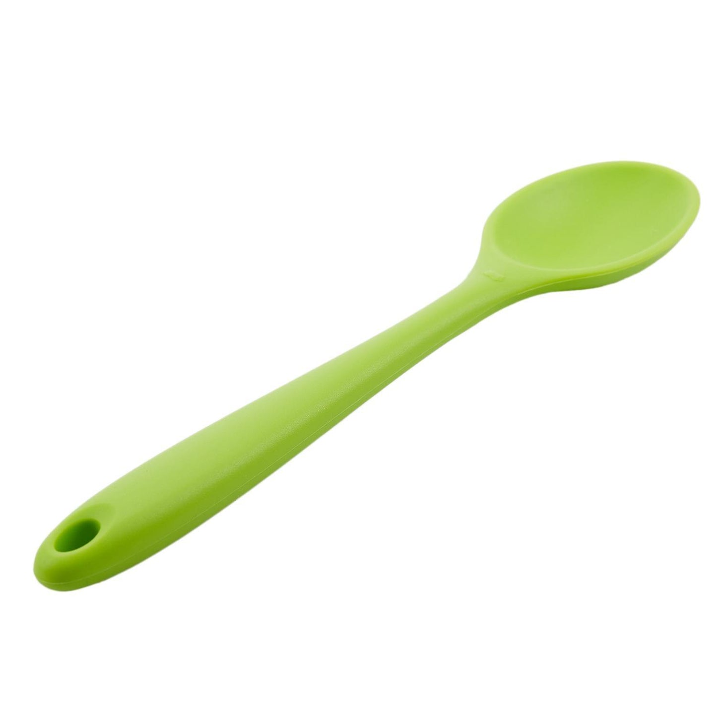 Colour Works Silicone Mini Deep Spoon, 20 Cm - Green
