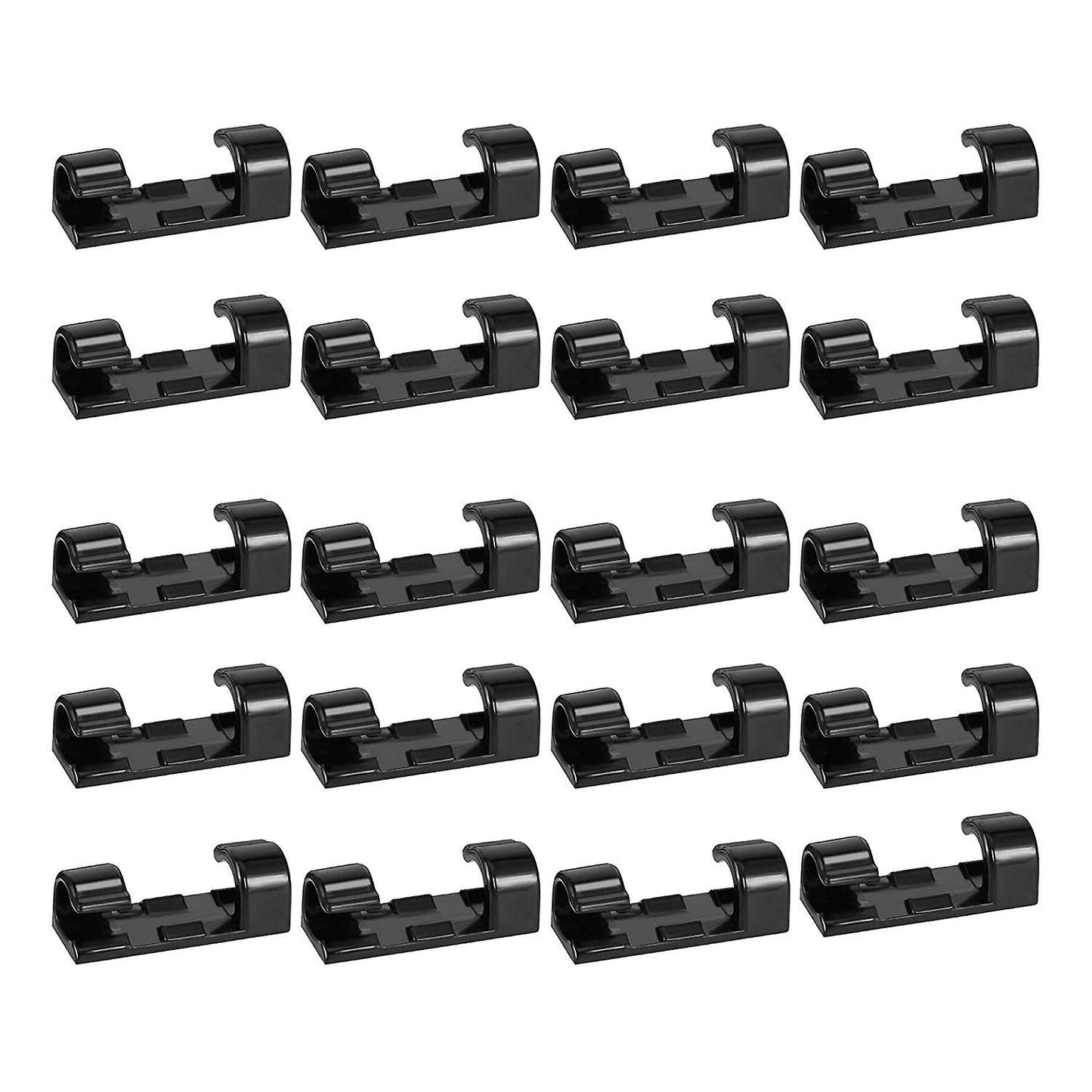 100pcs Cable Clips Cable Tidy Wire Holder Organiser Black