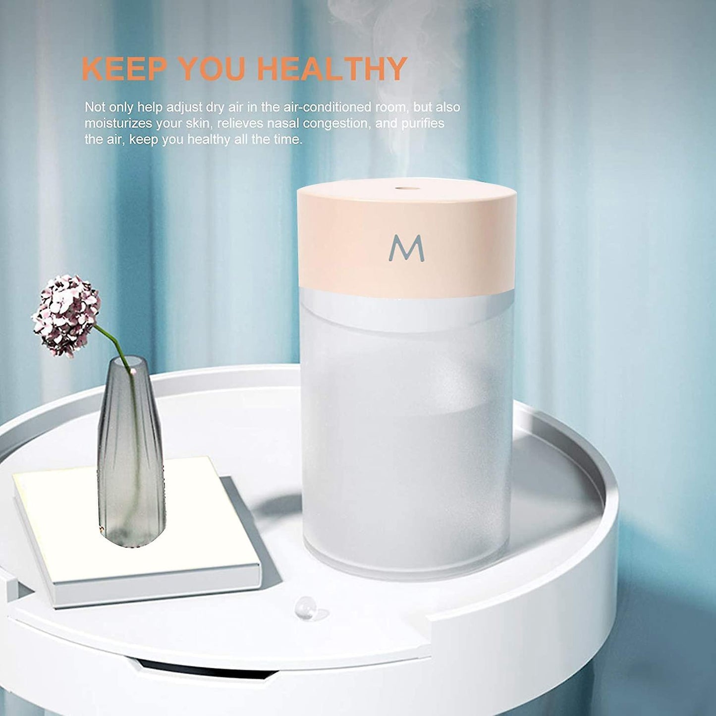 Mist Portable Colorful Night Light Quiet Humidifier for Home Bedroom