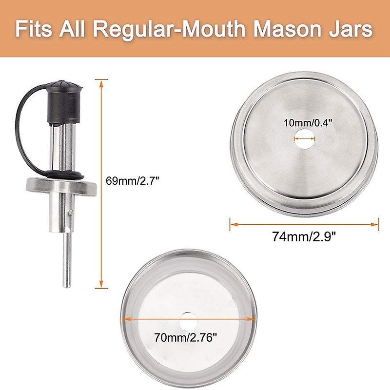 2 Pcs Mason Jar Pour Spout Lids for Olive Oil Cocktail Dispenser