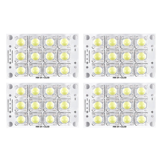 4x Dc 3v-5v-12-led-super Helle Weisse Piranha Led Platine Led Lichter