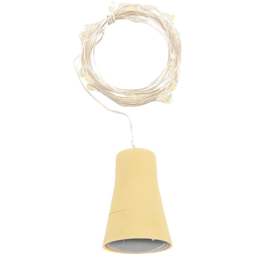 1pcs Solar 2m Cork Shaped 20 Led Night Fairy String Light Warm White