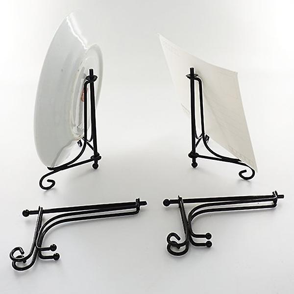 (4 Pack)black Iron Easel Plate Display Photo Holder Stand 4 Inch