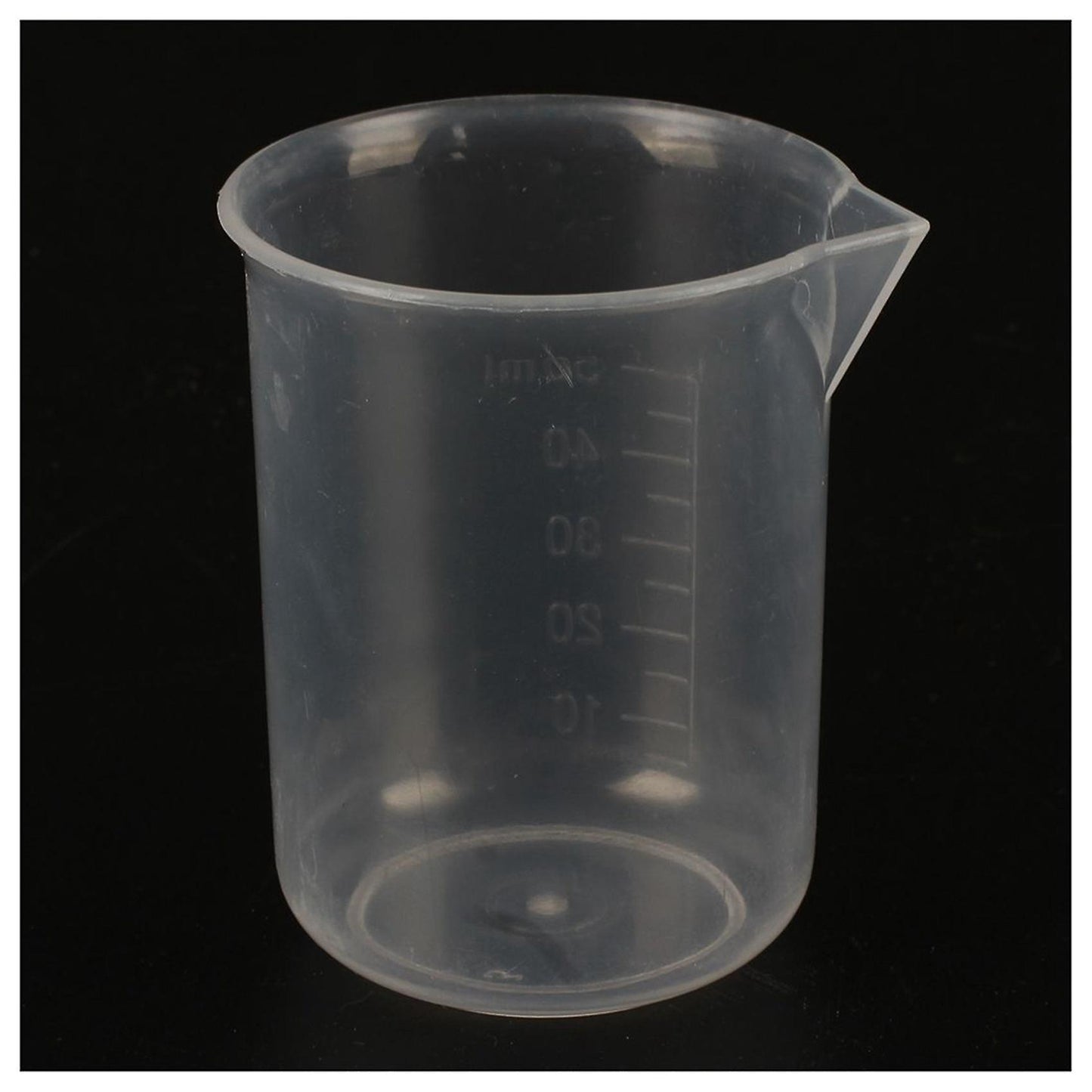 4 Pcs 50 Ml Laboratory Plastic Water Liquid Measuring Cup Transparent