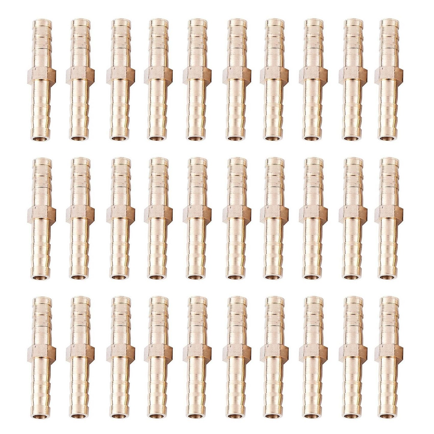 10 Piezas Laton 6 Mm Recto Para Manguera Acoplamiento Rapidodorado