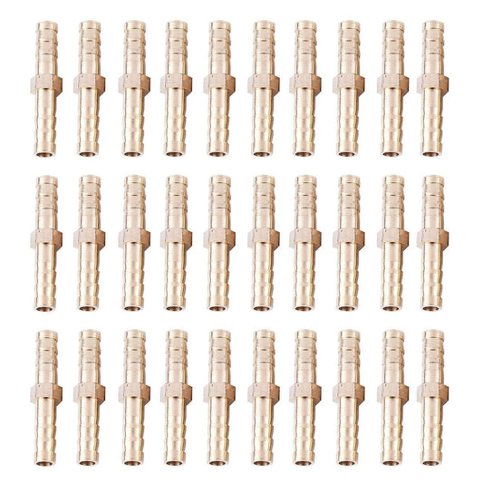 10 Piezas Laton 6 Mm Recto Para Manguera Acoplamiento Rapidodorado