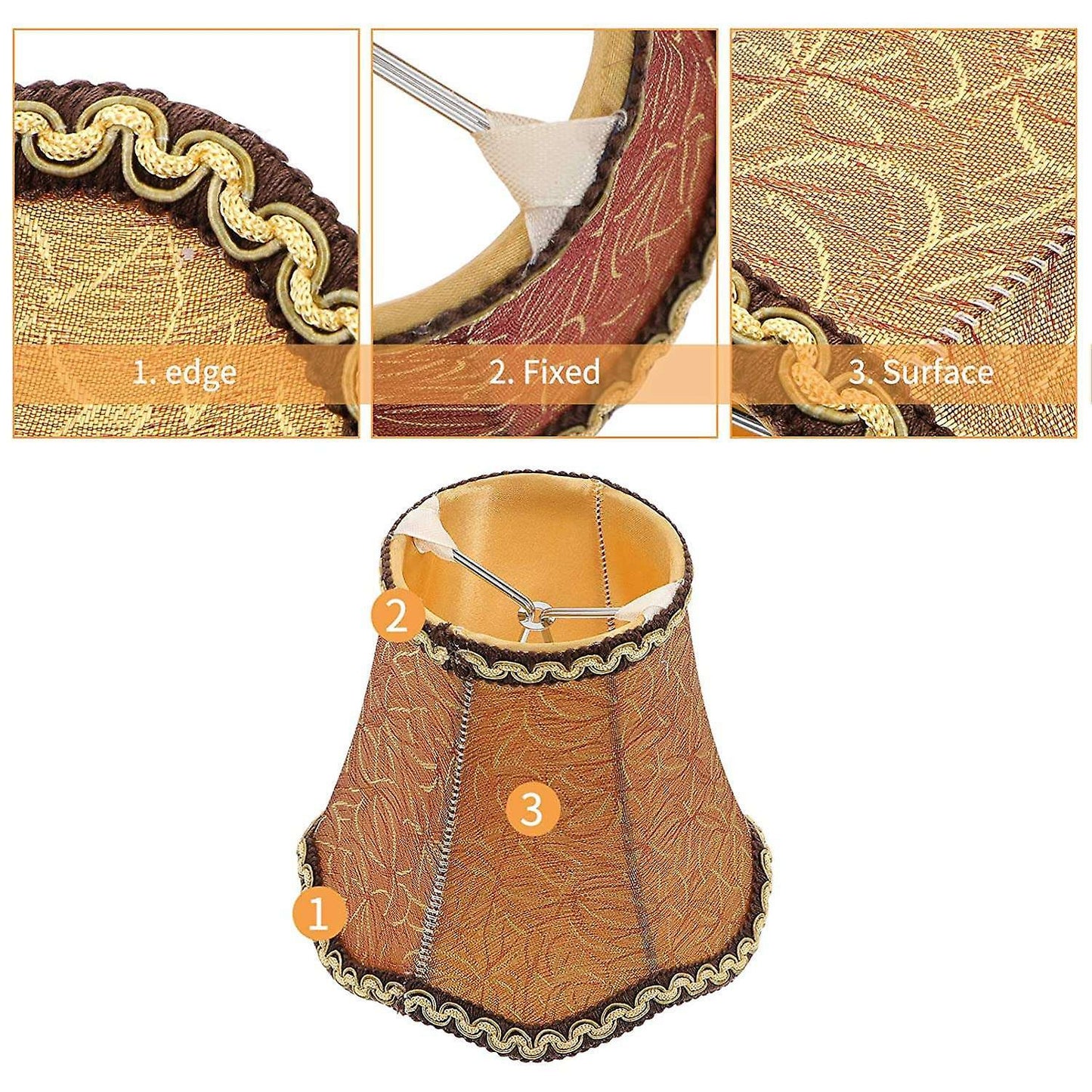 Chandelier Lamp Shades Fabric Cloth Clip On Light Shades Lamp Cover