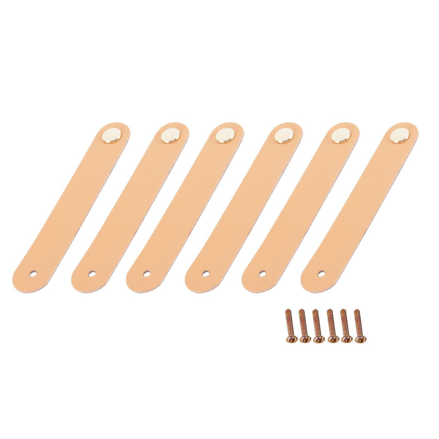 6 Pcs Leather Drawer Pull Wardrobe Door Handle for Cupboard Drawer B