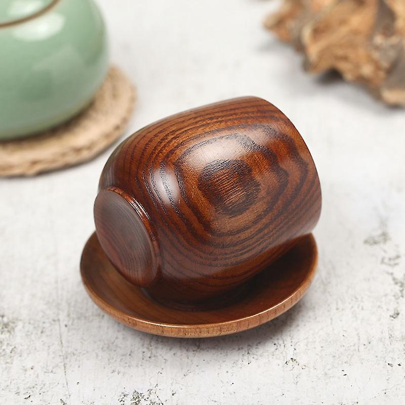 Japanese Style Log Cup Wooden Big Belly Cup Sake Solid Wood Retro