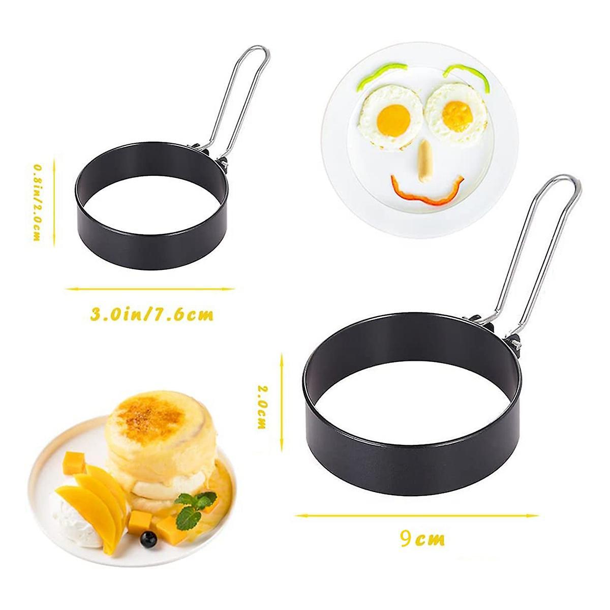 5 Pack Non-stick Egg Rings for Griddle,frying Egg Maker Molds