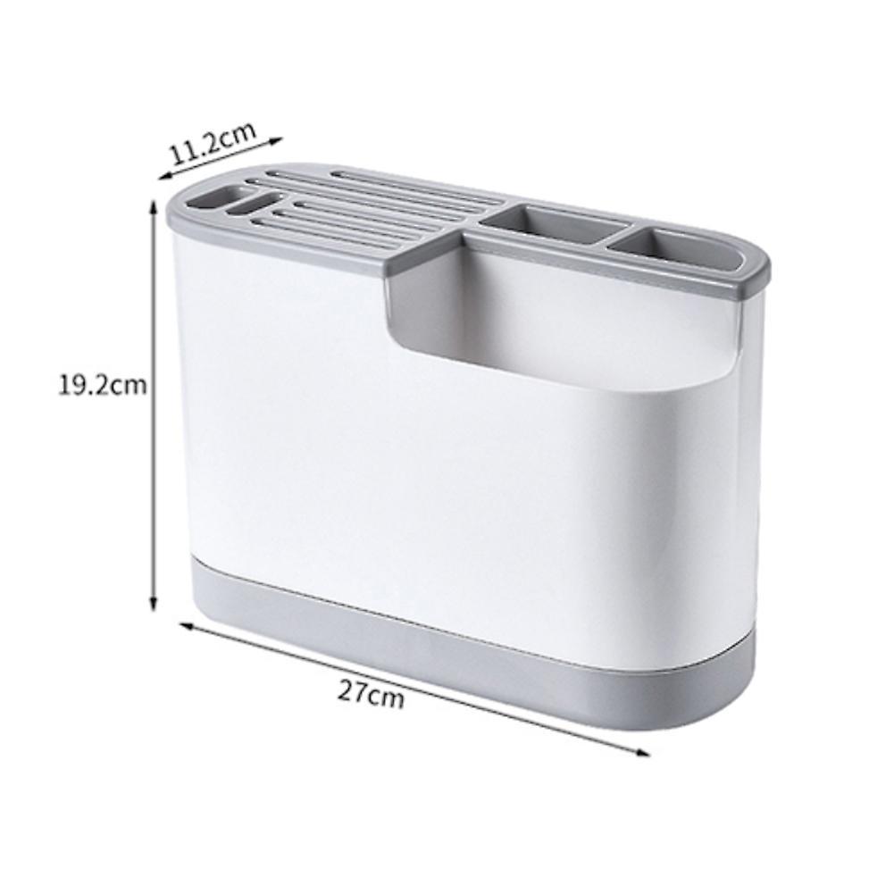 Multifunctional Knife Rack Storage Rack Knife Fork Spoon Rack Grey
