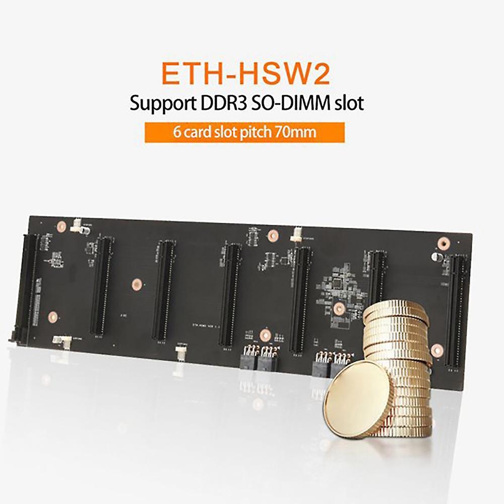 Eth-hsw2 Btc Mining Motherboard Set with 6pin to 8pin Power Cord