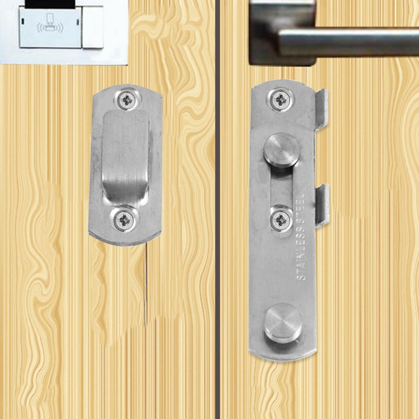 2x Hasp Latch Metal Hasp Latch Lock Sliding Door Lock for Window