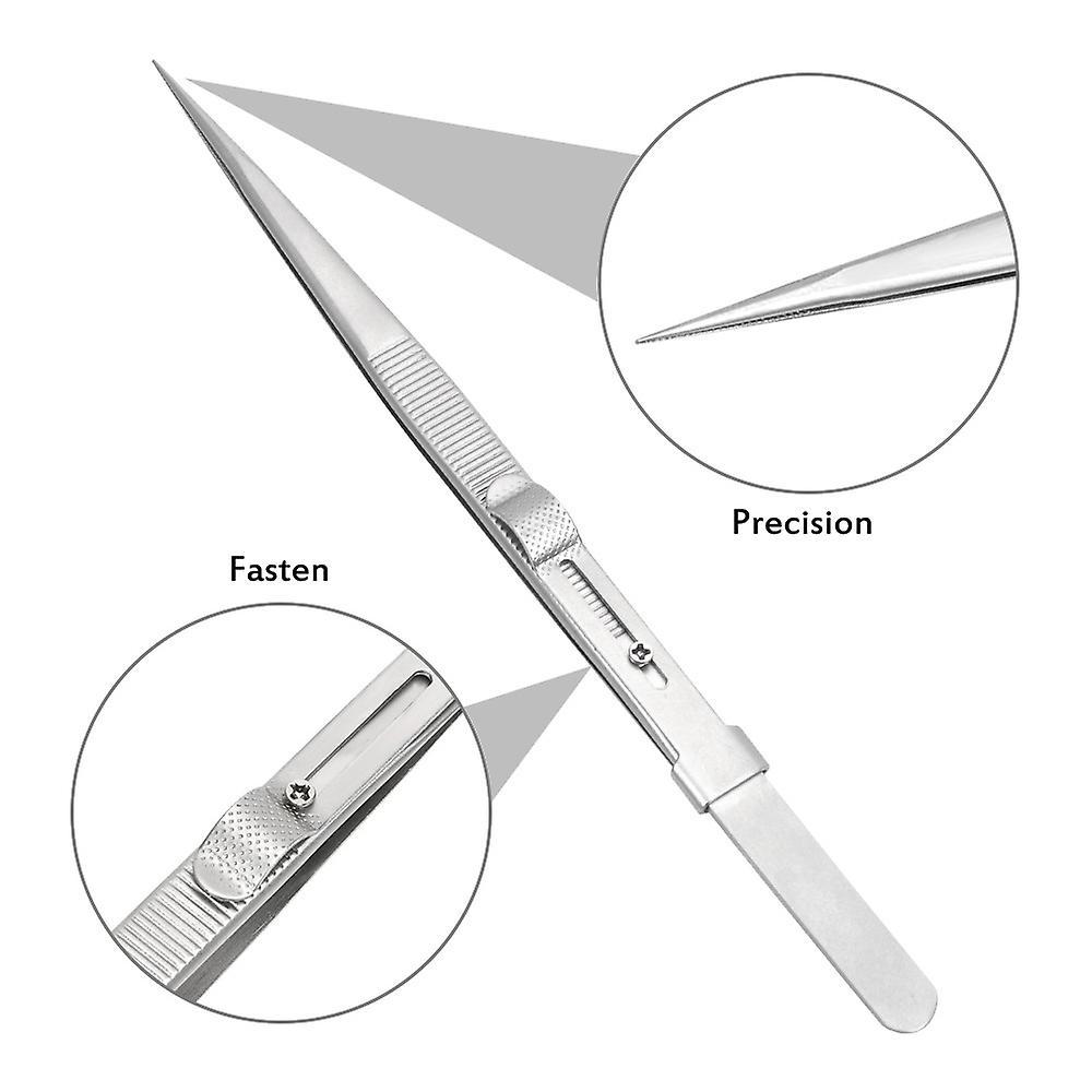 165mm Precision Adjustable Slide Lock Tweezers for Jewelry Electronic