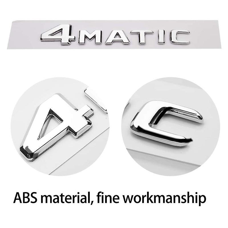 Silver Auto Trunk Door Bumper Badge Decal Emblem for Mercedes-benz