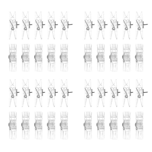 50pcs Plastic Push Pin Clips for Bulletin Board Clear Color