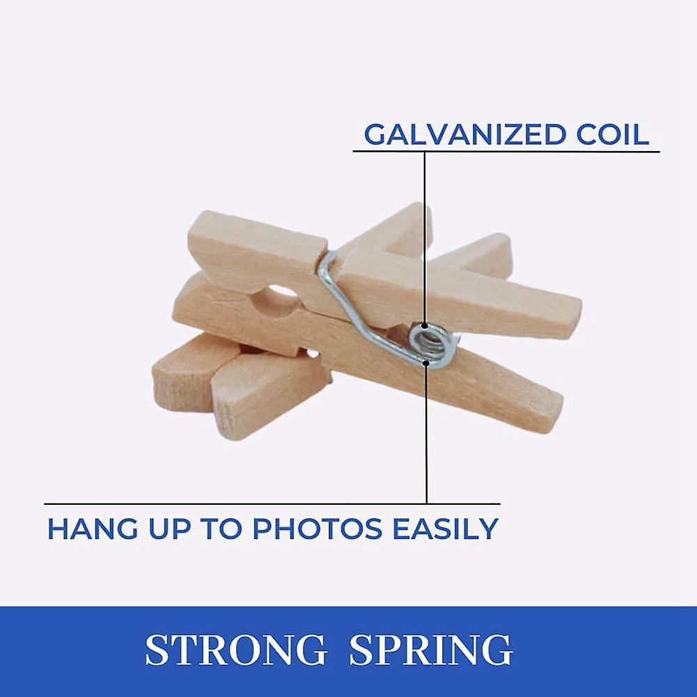 Clothes Pins, Strong Grip Tiny Wooden Clothespins,for Photos,crafts