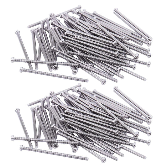 60 X Silber Ton M2 X 40mm 304 Edelstahl Runder Kopf Schrauben Bolzen