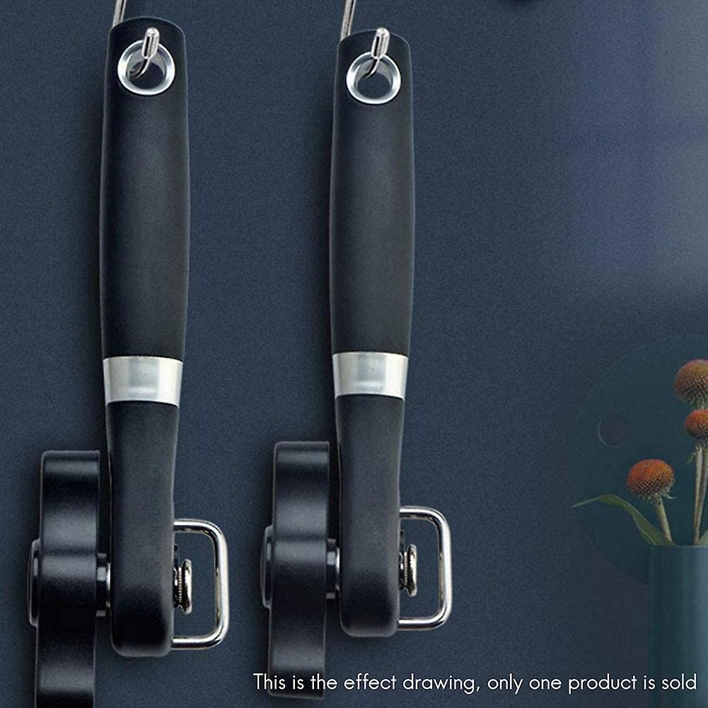 Can Opener Handheld, No Sharp Edges with Soft Grips, Stainless Steel