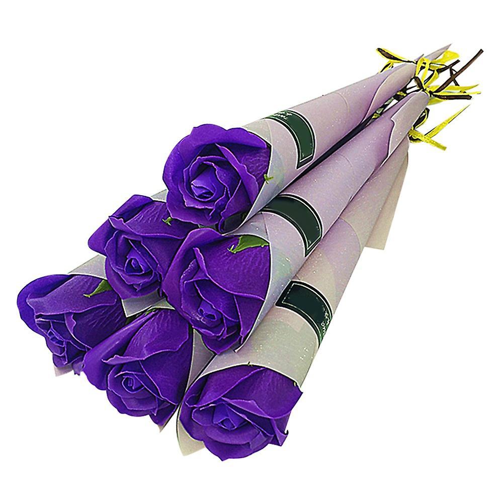 10pcs Single Rose Simulation Korean Rose Soap Flower 4