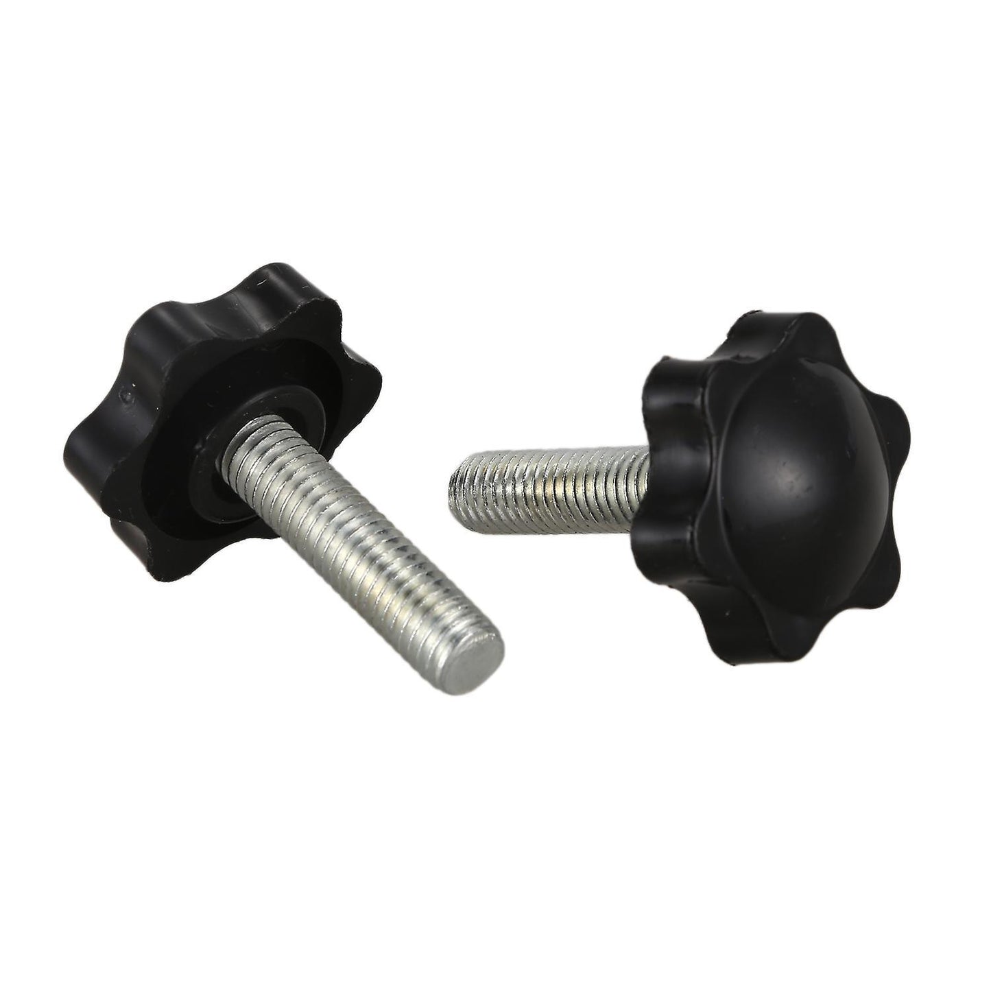 8 Pcs Black Spare Part M8 X 30mm Male Threaded Knurled Grip Star Knob