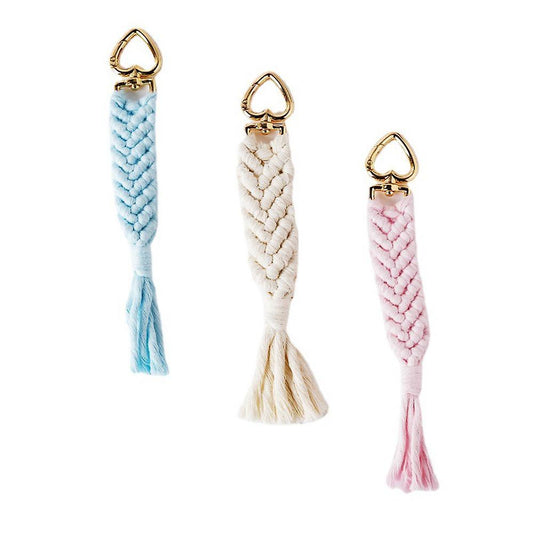 3pcs Bohemian Tassel Keychains Love Keychain