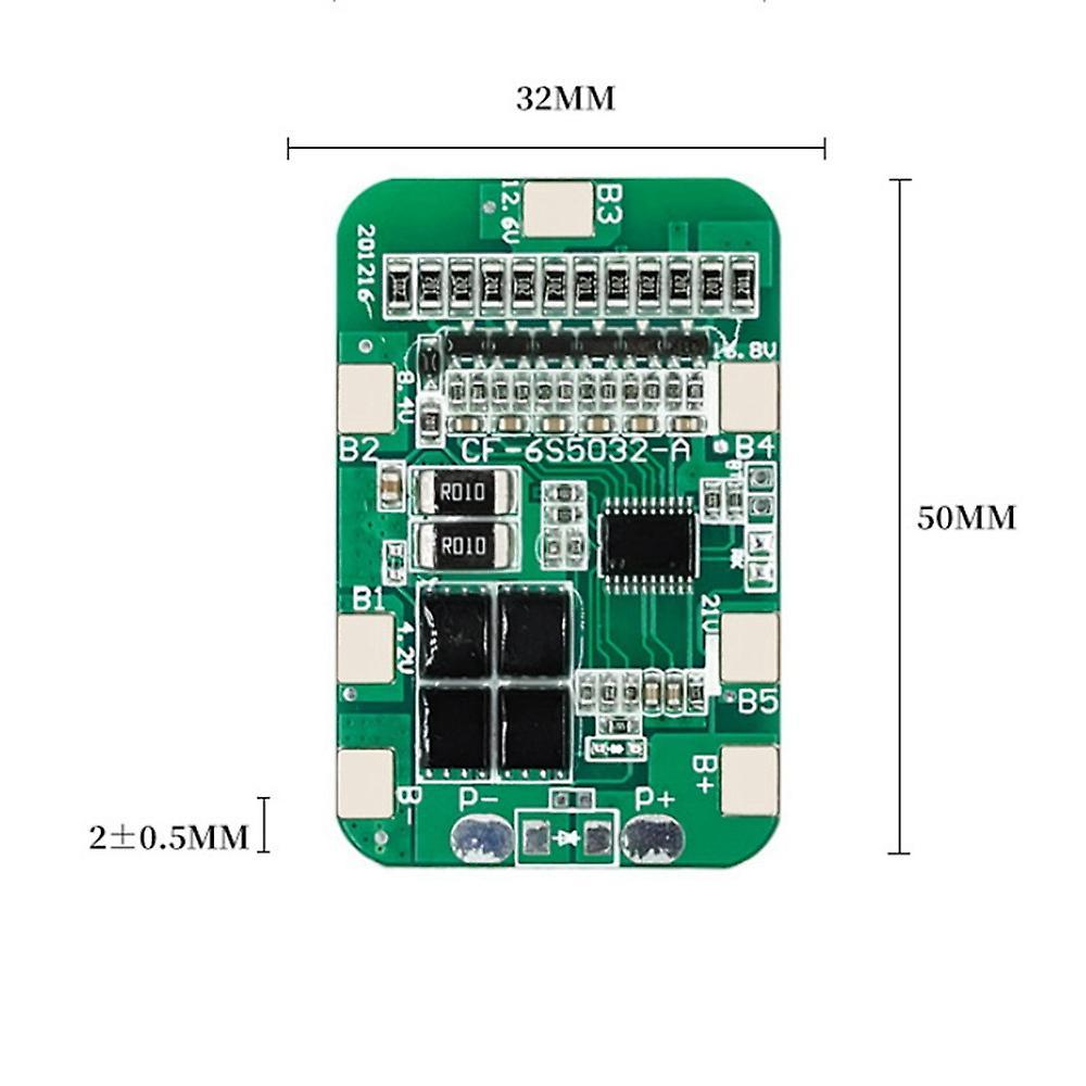 6s 12a 24v Pcb Bms 6packs 18650 Lithium Battery Protection Board