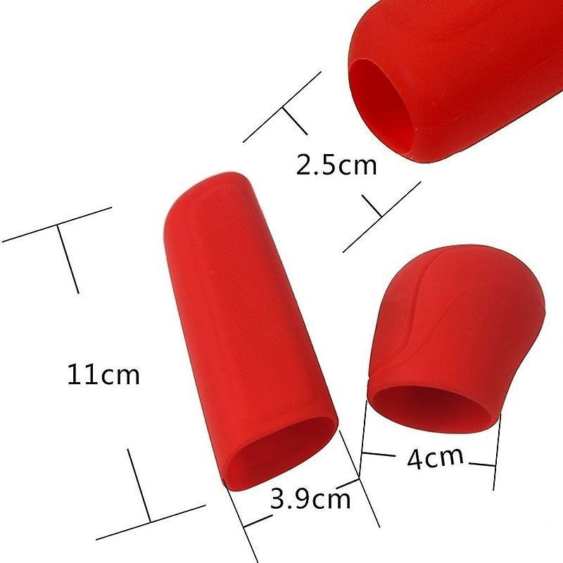 2pcs Car Hand Brake Case Silicone Gear Head Shift Knob Coverred