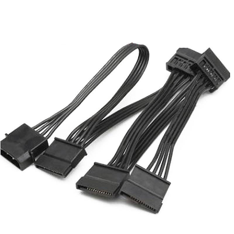 4pin Ide 1 to 5 Sata 15pin Hard Drive Cable for Diy Pc Sever 18awg