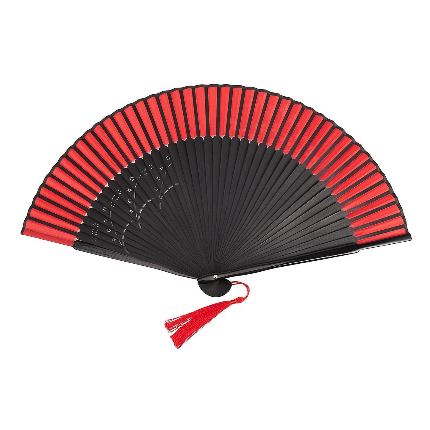 Handheld Fan Sakura Printing Folded Fans Spun Silk Bamboo