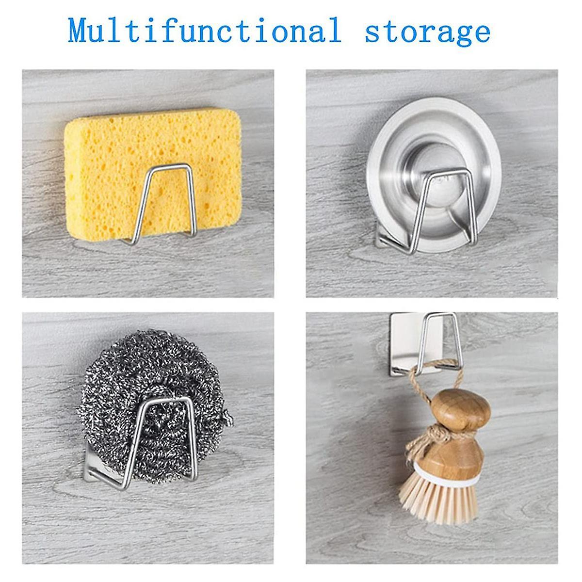 4 Non-perforated Sponge Drain Ball Rag Storage Rack Sink Rack Rack