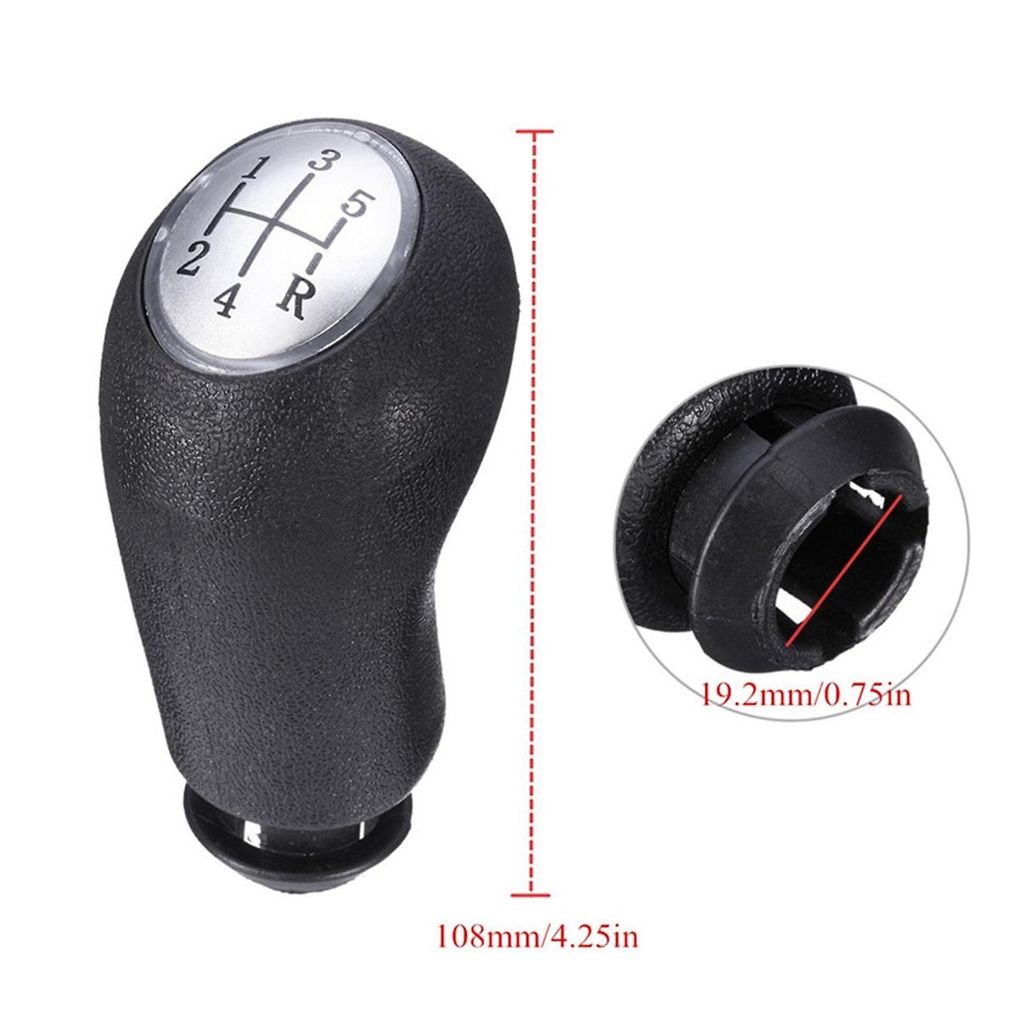 Mt Gear Shift Knob for Renault Clio Iii 05-09 Megane Ii 02-08 Scenic