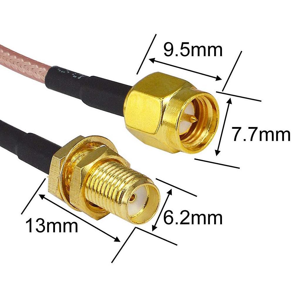 2 Pcs Sma Cable 4g Antenna Extension Cable Sma 3ft for Dab Car Aerial