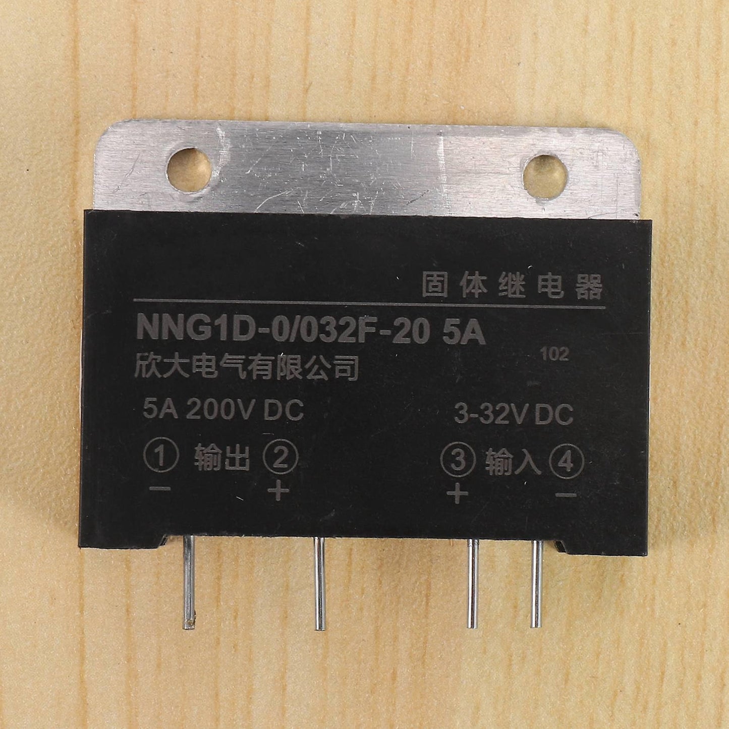Heat Sink Input 3-32v Dc Output 5a 200v Dc Pcb Mount Ssr Solid State Relay