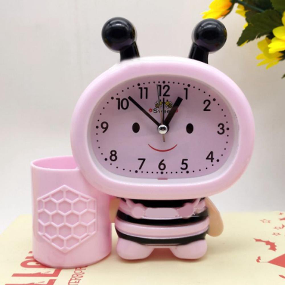 Pen Holder Alarm Clock Electronics Clock Children Gift Clock Yellow