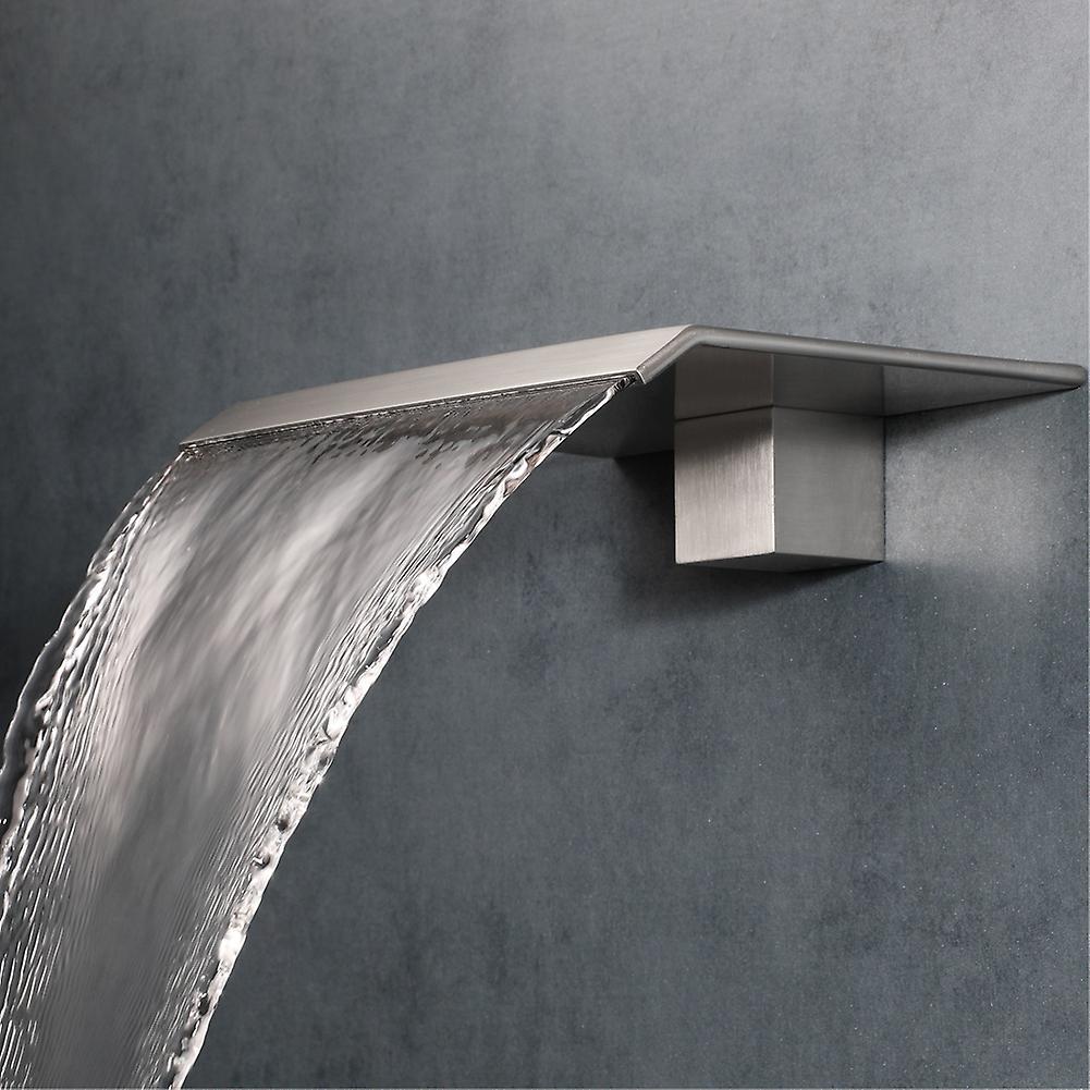 Bathtub Faucet Basin Faucet Brass Wall Mounted Sink,silver-gray