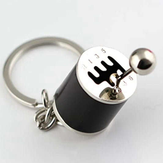 2x Auto Parts Model 6-speed Manual Transmission Shift Lever Keychain