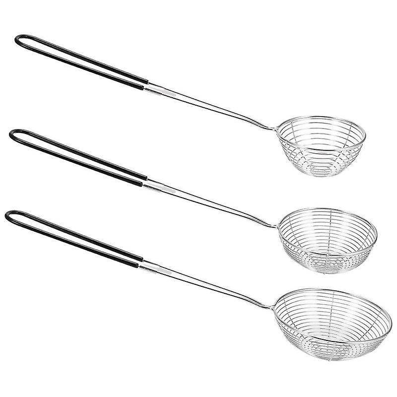 3-piece Set Of Round Hot Pot Spider Skimming Spoon Set, Mesh Spoon