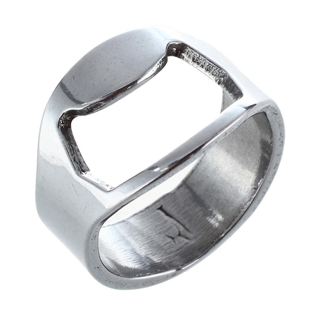 5x Silver Stainless Steel Metal Finger Thumb Keyring Ring Beer Bottle Opener Bar