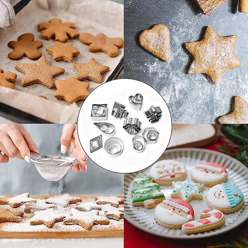 Cookie Cutters Set, 30 Pcs Stainless Steel Biscuit Cutters Donut