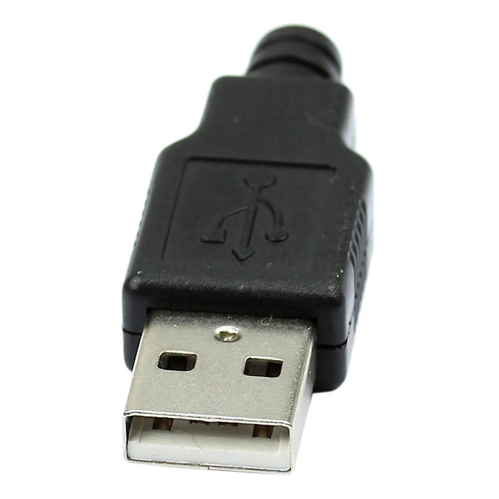 10pcs Type A Male 4 Socket Connector with Black Plastic Cover
