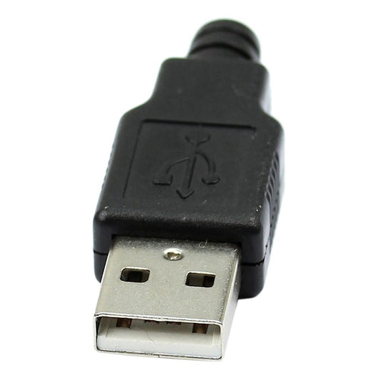 10pcs Type A Male 4 Socket Connector with Black Plastic Cover