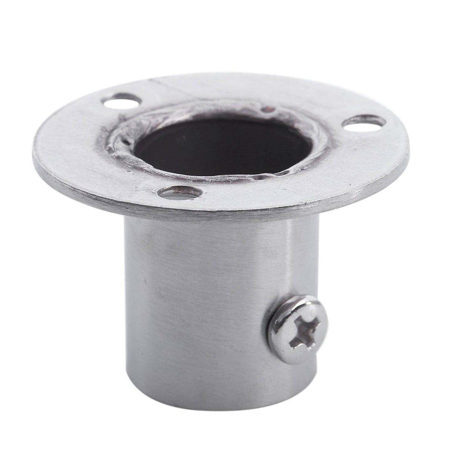 Wardrobe 19mm Tube Stainless Steel Rail Rod End Support Bracket 2pcs