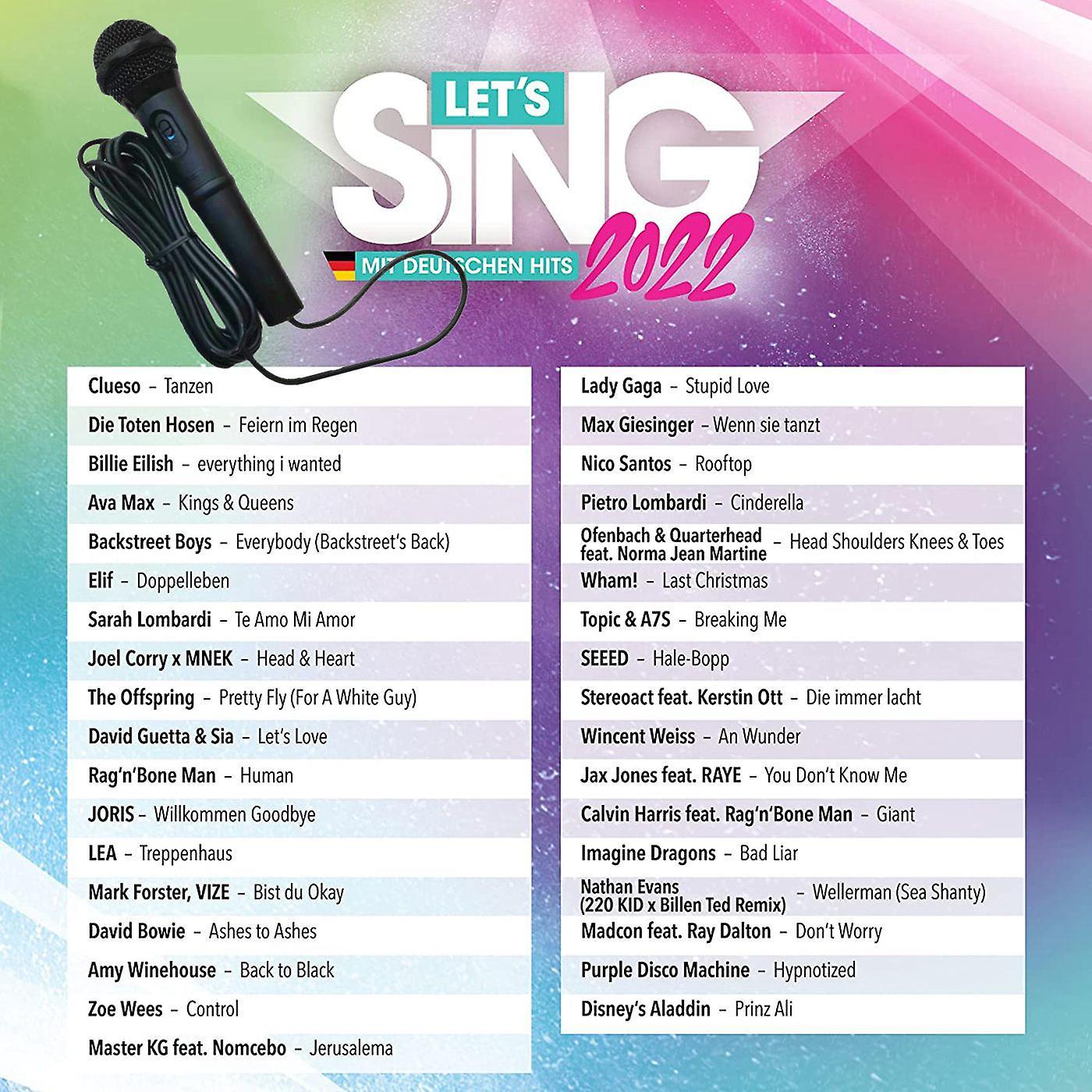 2pcs Let's Sing Song Yousheng Game for Switch Ns Game Console Pc