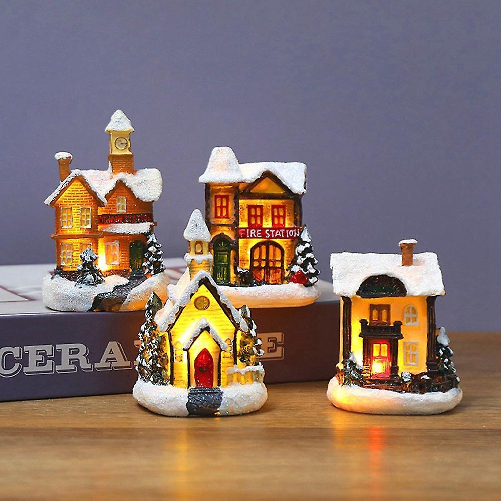 Christmas Luminous Small House Led Warm Lights European-style B