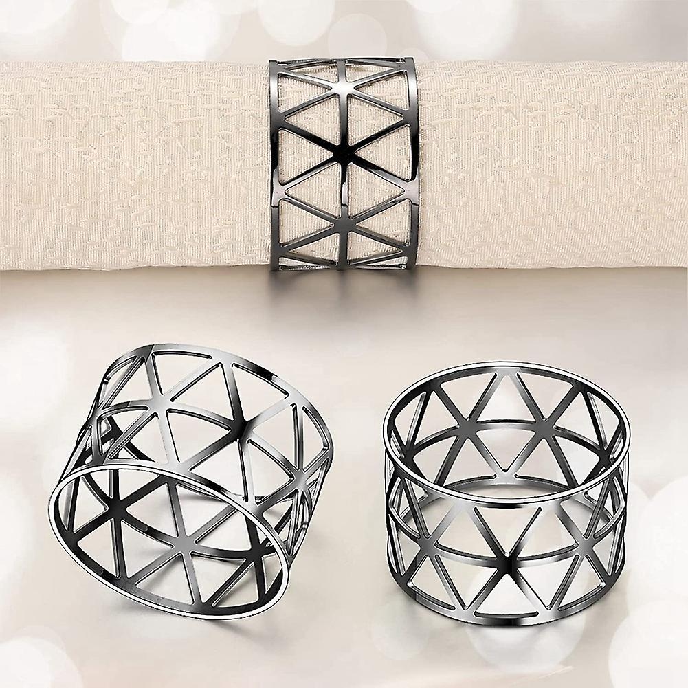 12pcs Napkin Rings Holders Serviette Metal for Party Dinner Table